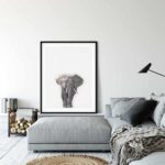 African Elephant poster art wall living room noanahiko