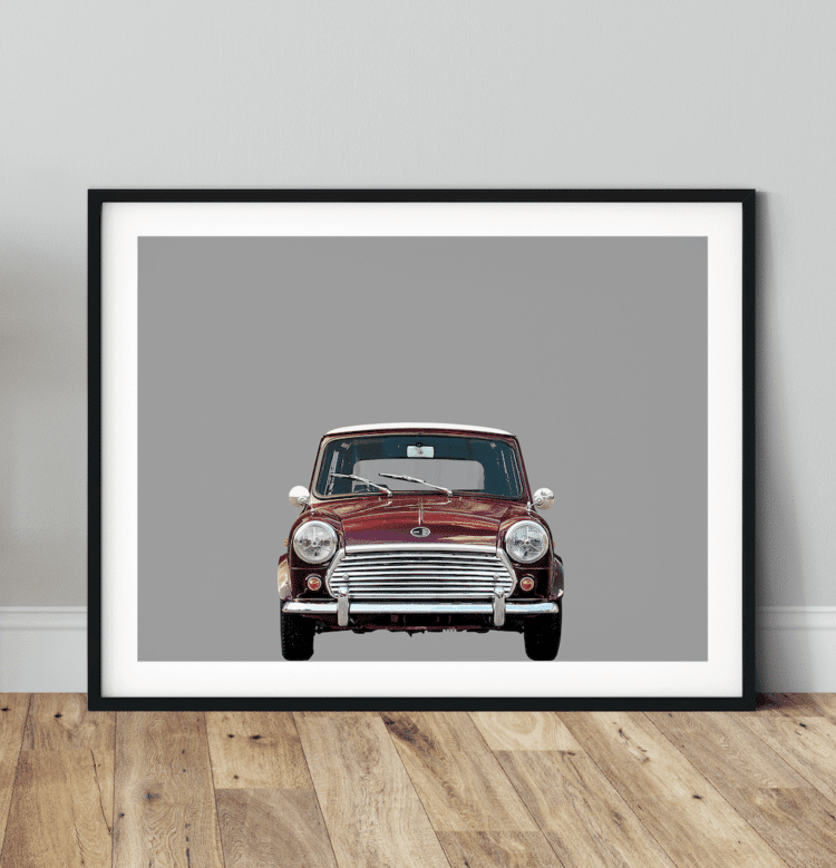 Austin Mini classic car art print noanahiko home decor