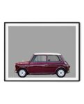 Austin Mini classic car side poster
