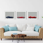 Set of 3 Prints Ferrari Sports Car noanahiko 0162 1