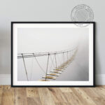 Suspension Bridge Fog Noanahiko Art Print 0181