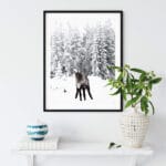 Winter Nature Reindeer Snow Noanahiko Printable 0207