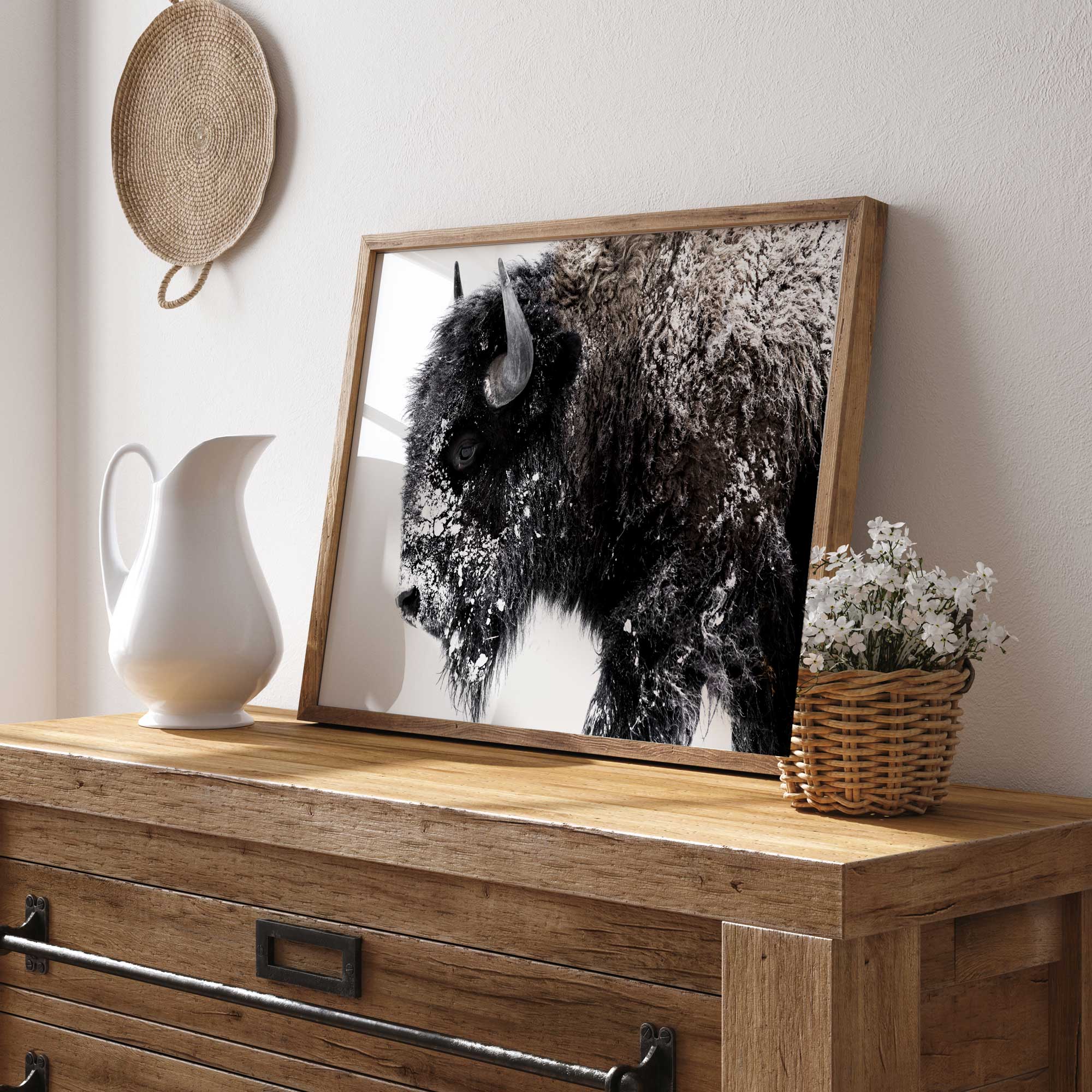 Nature Inspired Bison in Snow Printable for Wildlife Enthusiasts 0259
