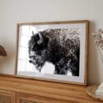 Printable Wall Art Bison in Winter Landscape Instant Access 0259