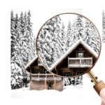 Serenity of Snowy Cabin Life Wall Art Print 0268